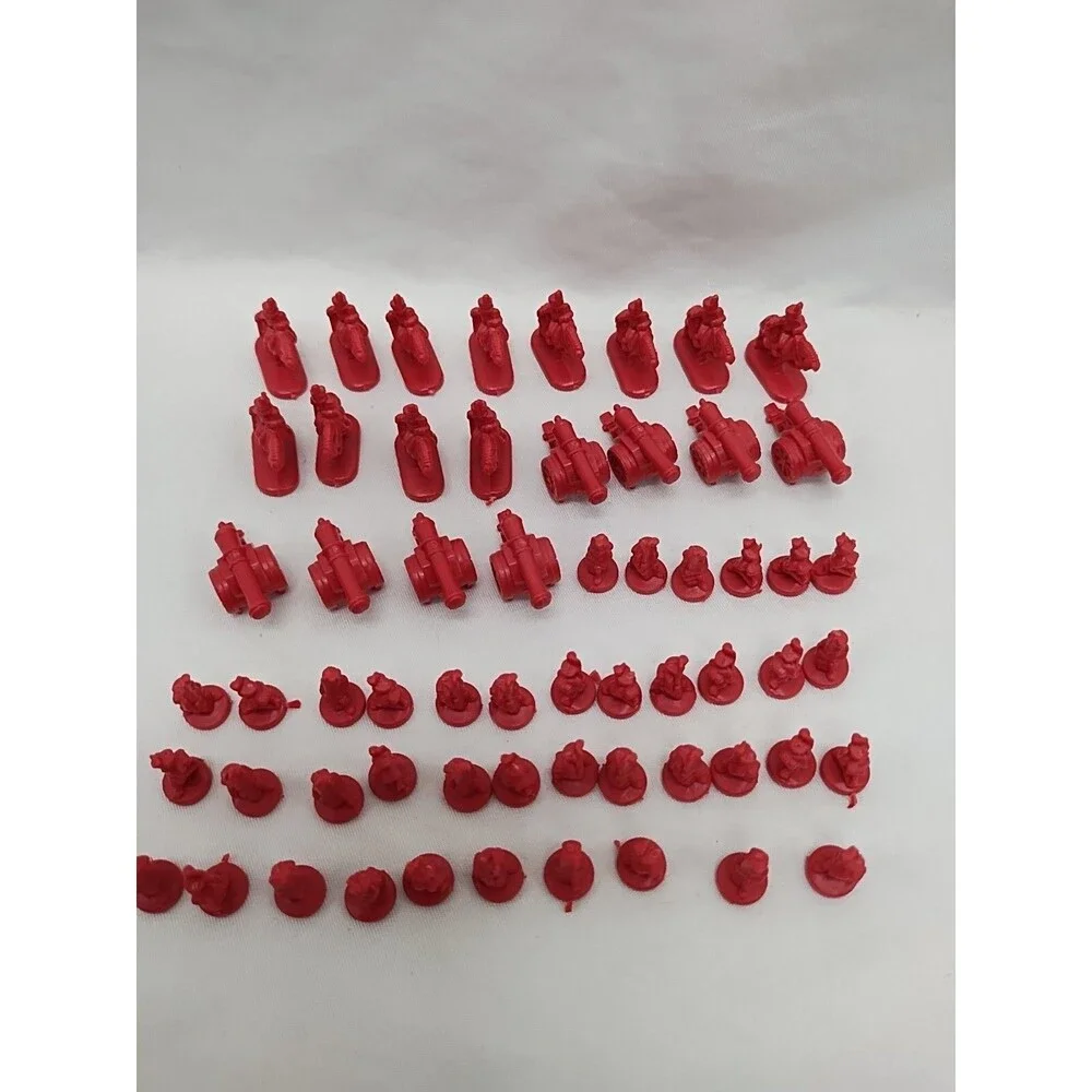 Set Of (60) 1999 Risk Red Board Game Player Pieces